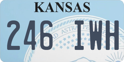 KS license plate 246IWH