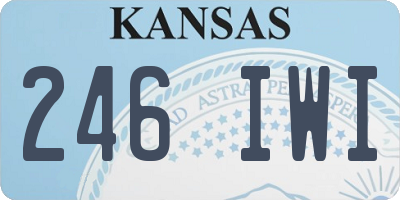 KS license plate 246IWI