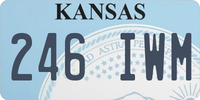 KS license plate 246IWM