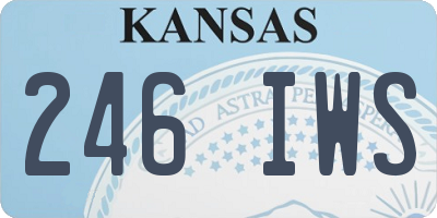 KS license plate 246IWS