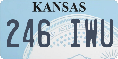 KS license plate 246IWU