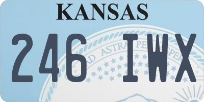 KS license plate 246IWX