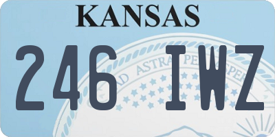 KS license plate 246IWZ