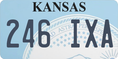 KS license plate 246IXA