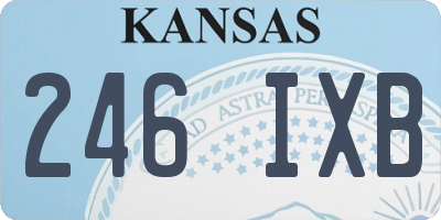KS license plate 246IXB