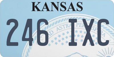 KS license plate 246IXC
