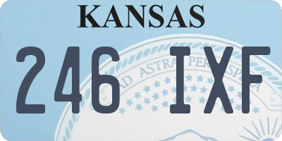 KS license plate 246IXF
