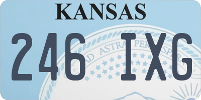 KS license plate 246IXG