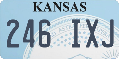KS license plate 246IXJ