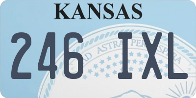 KS license plate 246IXL