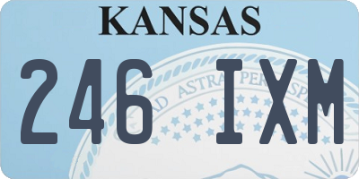 KS license plate 246IXM