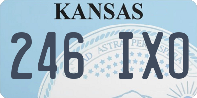 KS license plate 246IXO
