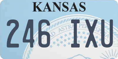 KS license plate 246IXU
