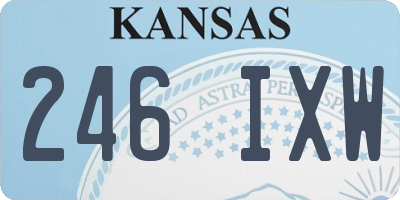 KS license plate 246IXW