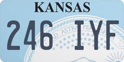 KS license plate 246IYF