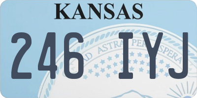 KS license plate 246IYJ