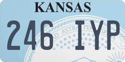 KS license plate 246IYP