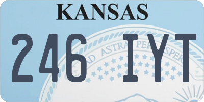 KS license plate 246IYT
