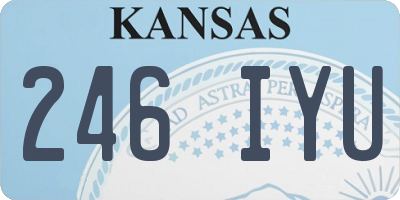 KS license plate 246IYU