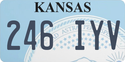 KS license plate 246IYV
