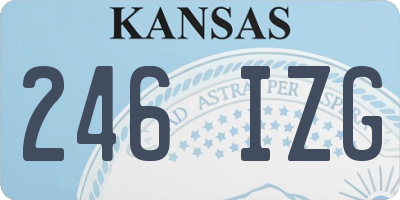 KS license plate 246IZG