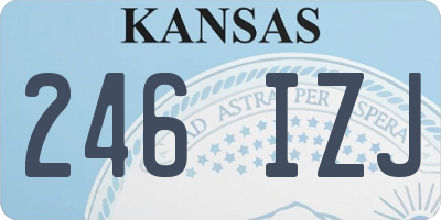 KS license plate 246IZJ