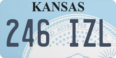 KS license plate 246IZL