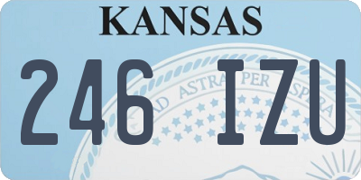 KS license plate 246IZU