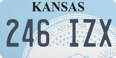 KS license plate 246IZX