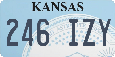 KS license plate 246IZY