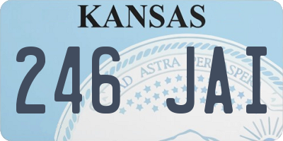 KS license plate 246JAI