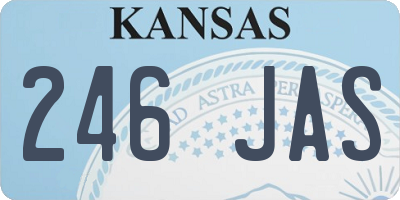 KS license plate 246JAS
