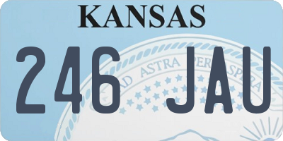 KS license plate 246JAU