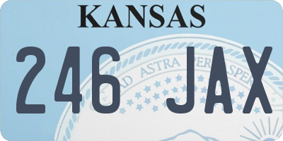 KS license plate 246JAX