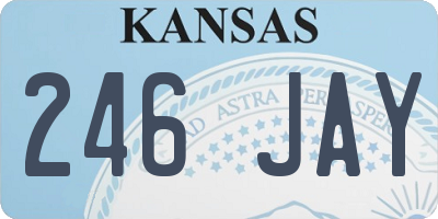 KS license plate 246JAY