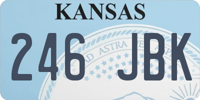 KS license plate 246JBK
