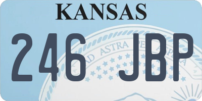 KS license plate 246JBP
