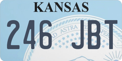 KS license plate 246JBT