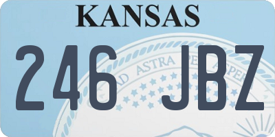 KS license plate 246JBZ