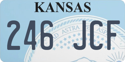 KS license plate 246JCF