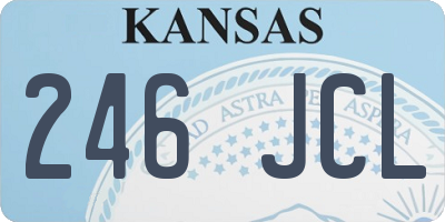 KS license plate 246JCL