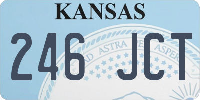 KS license plate 246JCT