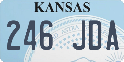 KS license plate 246JDA