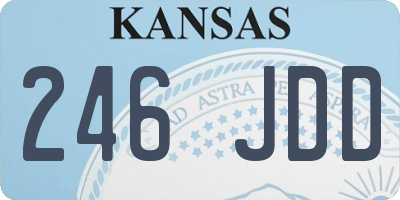 KS license plate 246JDD