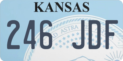 KS license plate 246JDF