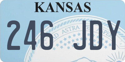 KS license plate 246JDY
