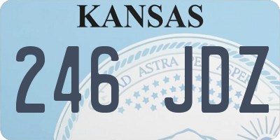 KS license plate 246JDZ