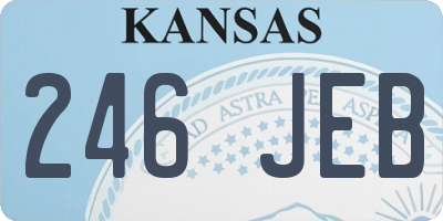 KS license plate 246JEB