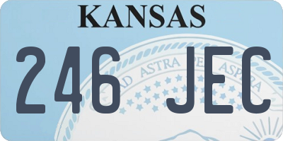 KS license plate 246JEC