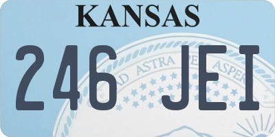 KS license plate 246JEI
